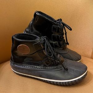 LONDON FOG DAVENTRY BLACK‎ DUCK BOOTS
